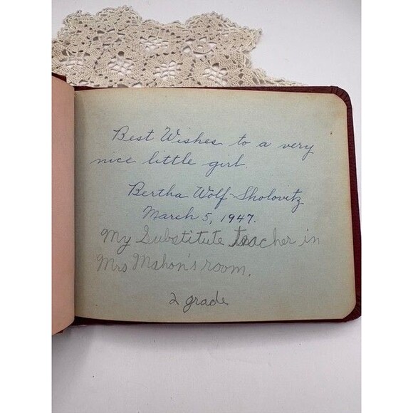 Vintage Autograph Book 1947 LOTS of Great Fun Inscriptions - Picture 7 of 8